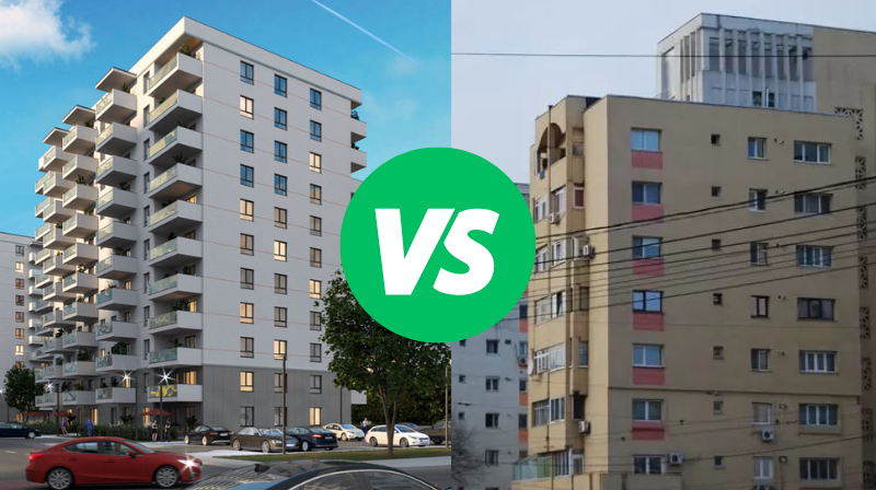 Apartament nou în București vs vechi – avantaje și dezavantaje